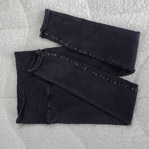 *pls read*Free People High-Rise 7/8 Happiness Runs Leggings Washed Vintage Black